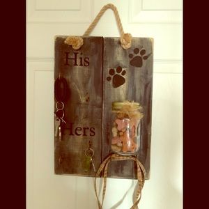 Dog treat, leash and masters key holder